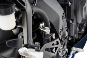 PLOT SWAGE-LINE PRO REAR BRAKE HOSE KIT STAINLESS STEEL FITTINGS BLACK SMOKE HOSE FOR YAMAHA YZF-R7 STPB382R