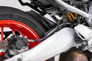 PLOT SWAGE-LINE PRO REAR BRAKE HOSE KIT STAINLESS STEEL FITTINGS BLACK SMOKE HOSE FOR YAMAHA XSR900GP STPB387R