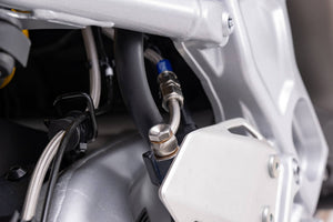 PLOT SWAGE-LINE PRO REAR BRAKE HOSE KIT STAINLESS STEEL FITTINGS BLACK SMOKE HOSE FOR YAMAHA XSR900GP STPB387R
