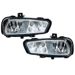 NIGHT STAR GENUINE TYPE CHROME FOG LAMP WITH LED DAYTIME RUNNING LIGHT FUNCTION FOR MITSUBISHI FUSO HEAVY DUTY TRUCK 17 SUPER GREAT D086CL