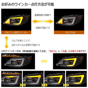 78WORKS FIBER HEADLIGHT V3 HID CAR BLACK FOR SUBARU GE GH GR GV IMPREZA WRX STI S413BKVWTS