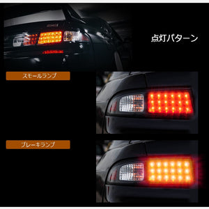 78WORKS LED TAIL LAMP BLACK 3-PIECE SET FOR NISSAN S14 SILVIA S079BKVCBK