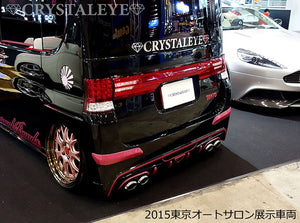 CRYSTAL EYE FIBER LED CENTER GARNISH, RED TYPE FOR DAIHATSU TANTO CUSTOM L375S L385S J124RR