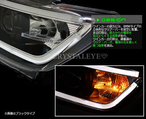 CRYSTAL EYE LED LIGHT BAR PROJECTOR HEADLIGHTS BLACK FOR TOYOTA BB QNC20  S149-BK