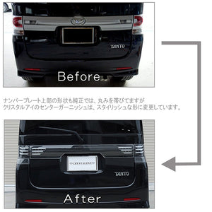 CRYSTAL EYE FIBER LED CENTER GARNISH, BLACK TYPE FOR DAIHATSU TANTO CUSTOM L375S L385S J124BK