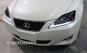 CRYSTAL EYE L-LINE HEADLIGHT V3 SEQUENTIAL TURN SIGNAL CHROME FOR LEXSUS LEXUS IS 20  S257CRVWRG