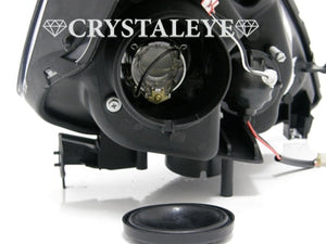 CRYSTAL EYE LED PROJECTOR HEADLIGHT V3 (BLACK) FOR HONDA FIT GE6-9 ZENKI GENUINE HID CAR J084BK