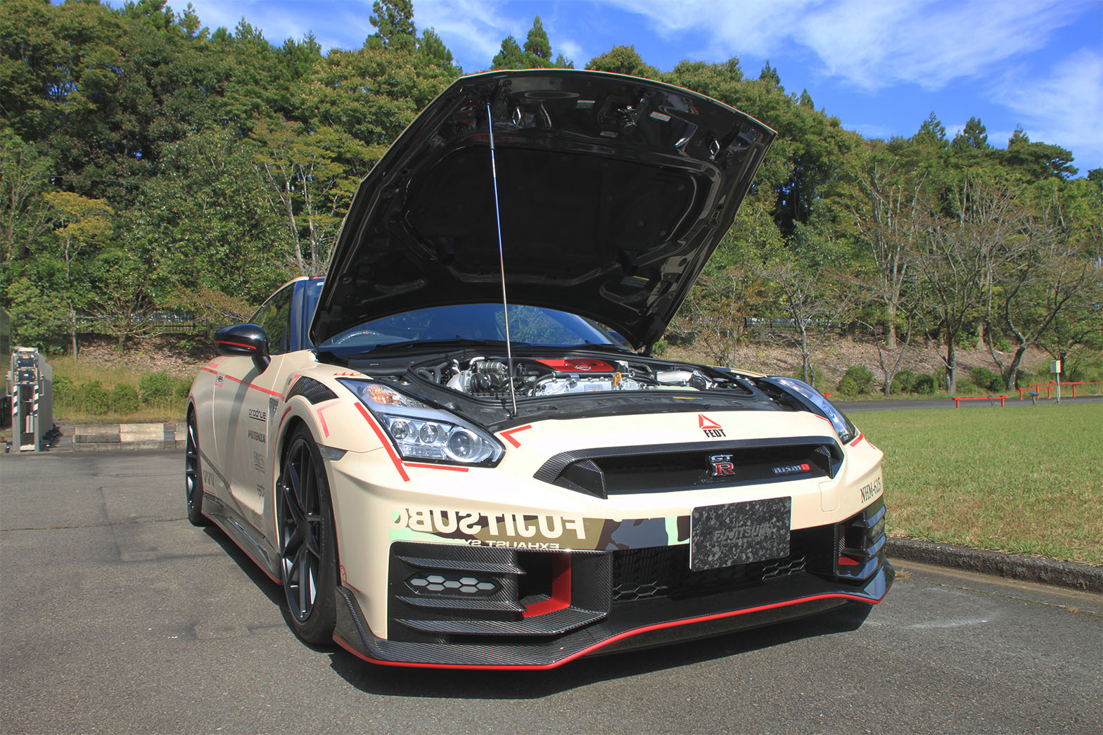 FUJITSUBO EXH+ HOOD SUPPORT R35 FOR NISSAN GT-R R35 070-15311