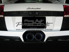 POWER CRAFT HYBRID EXHAUST MUFFLER SYSTEM TITAN SQUARE TAIL BLUE TAIL FOR LAMBORGHINI MURCIELAGO LP640 LP650 P-LA310102-BLT