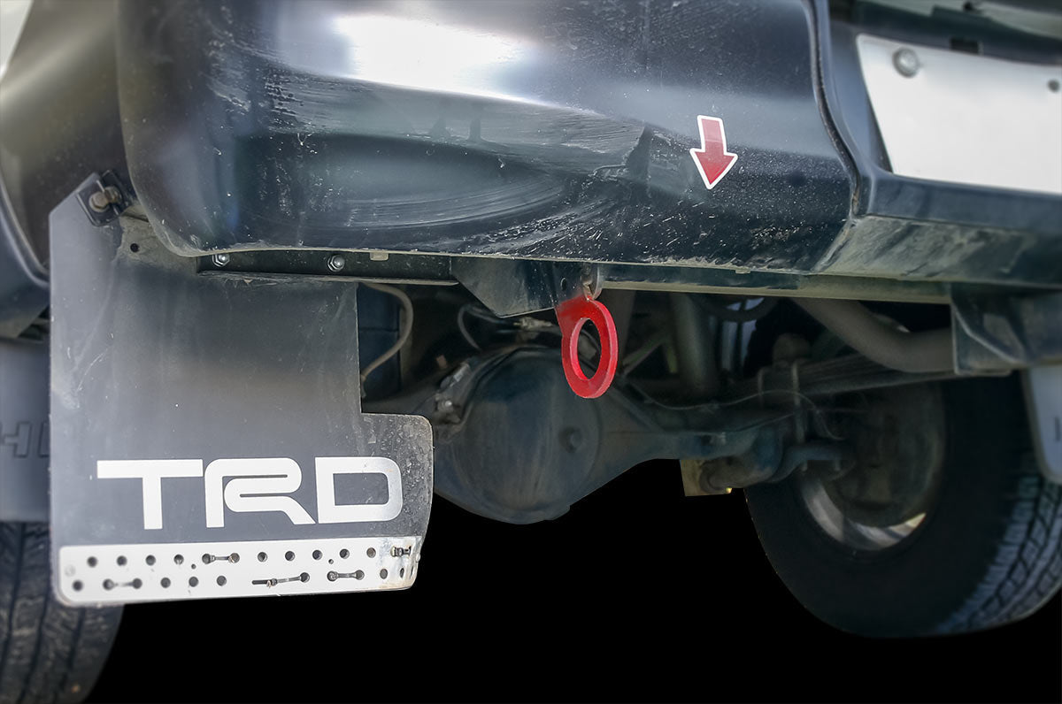 OKUYAMA FLIP-UP TOWING HOOK REAR RED For TOYOTA HILUX GUN125 236R 436-064-2