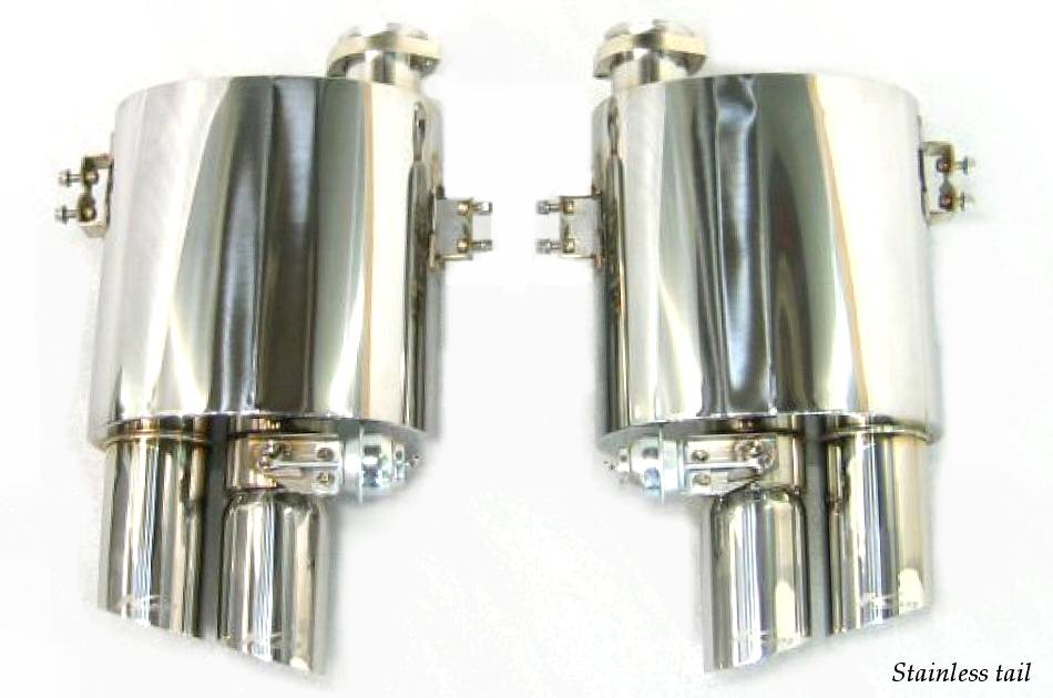 KREISSIEG F1 SOUND VALVETRONIC EXHAUST SYSTEM STAINLESS STEEL FLOATING CURL TAIL SANDBLASTED KSG LOGO MARK FOR FERRARI F575M  F575-01-STAINLESS