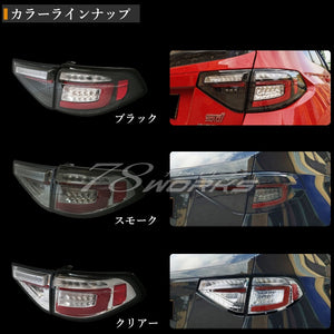 78WORKS HIGH-BRIGHTNESS LED FIBER TAIL BLACK FOR SUBARU GH GR IMPREZA WRX STI S277BKVWTS