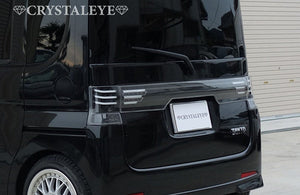 CRYSTAL EYE FIBER LED TAIL V3 + CENTER GARNISH SET BLACK TYPE FOR DAIHATSU TANTO CUSTOM L375S L385S J124BKVCBK