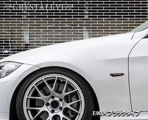 CRYSTAL EYE FIBER LED SIDE MARKER, BLACK TYPE FOR BMW E46 E60 E61 E87 E90 E91 E92 D005-BK