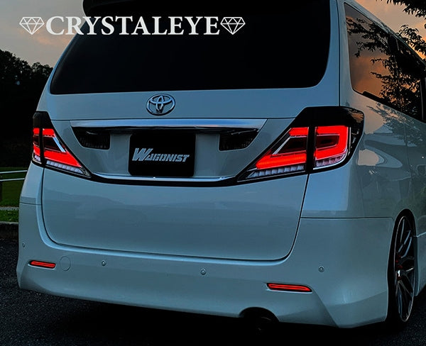 CRYSTAL EYE FIBER LED TYPE REAR BUMPER LED FIBER REFLECTOR (RED TYPE) FOR TOYOTA ALPHARD 20 S GRADE X032RR