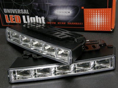 CRYSTAL EYE LED DAY LAMP, DAYLIGHT, HIGH BRIGHTNESS, HIGH POWER LED X 5, INDOOR SWITCH KIT INCLUDED, CHROME FOR  S098CR