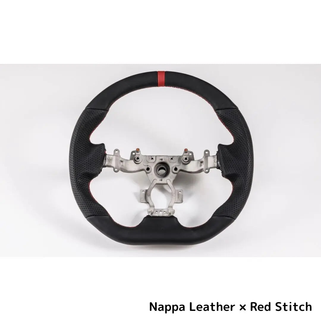 DAMD SPORTS STEERING WHEEL NAPPA LEATHER RED STITCH FOR NISSAN GT-R R35 SS357-GTR-LEATHER-RED-STITCH
