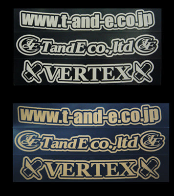 CAR MAKE T&E ROUND STICKER REFLECTIVE GOLD FOR  CARMAKETE-02907