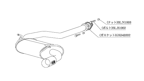 KAKIMOTO RACING EXHAUST KAKIMOTO.R FOR SUBARU PLEO GF RA1 RA1  BS312