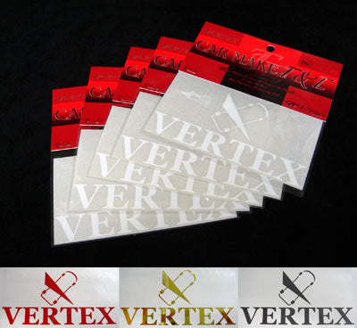 CAR MAKE T&E VERTEX LETTER STICKER W120MM GUNMETAL FOR  CARMAKETE-02842