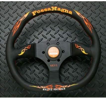 KEY'S RACING FOSSA MAGNA STEERING WHEEL 345 SEMI DEEP D-SHAPE SUEDE SW01083
