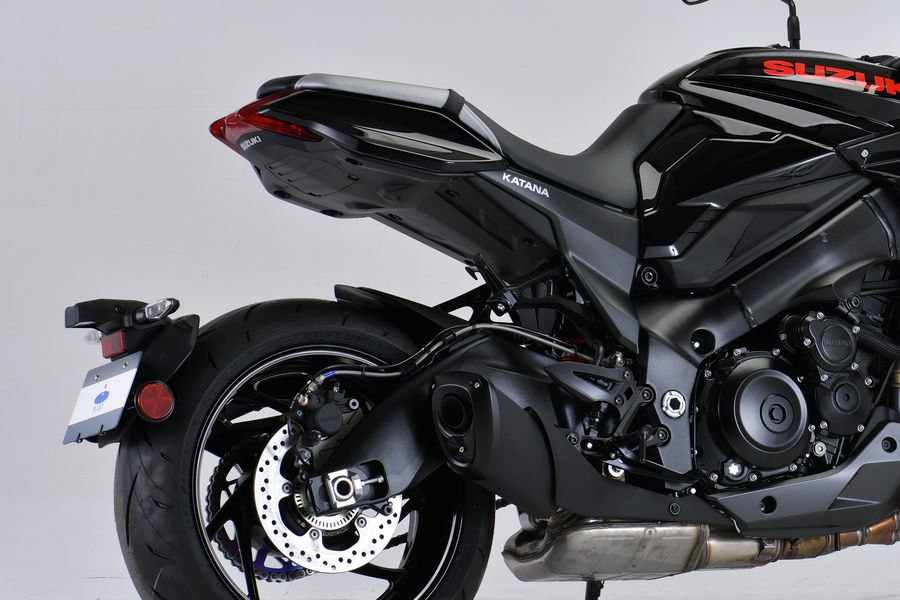 PLOT SWAGE-LINE PRO REAR BRAKE HOSE KIT BLACK STAINLESS STEEL FITTINGS BLACK SMOKE HOSE FOR SUZUKI KATANA BTPB549R