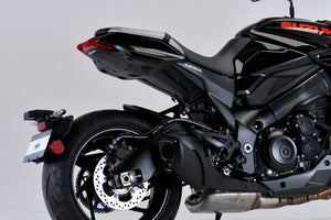 PLOT SWAGE-LINE PRO REAR BRAKE HOSE KIT BLACK STAINLESS STEEL FITTINGS BLACK SMOKE HOSE FOR SUZUKI KATANA BTPB549R