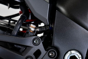 PLOT SWAGE-LINE PRO REAR BRAKE HOSE KIT BLACK STAINLESS STEEL FITTINGS BLACK SMOKE HOSE FOR SUZUKI KATANA BTPB549R