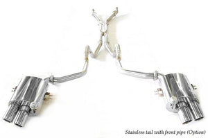 KREISSIEG F1 SOUND VALVETRONIC EXHAUST SYSTEM STAINLESS STEEL BILLET FLOATING CURL TAIL SANDBLASTED KSG LOGO MARK FOR FERRARI F575M  F575-01-STAINLESSBILLET