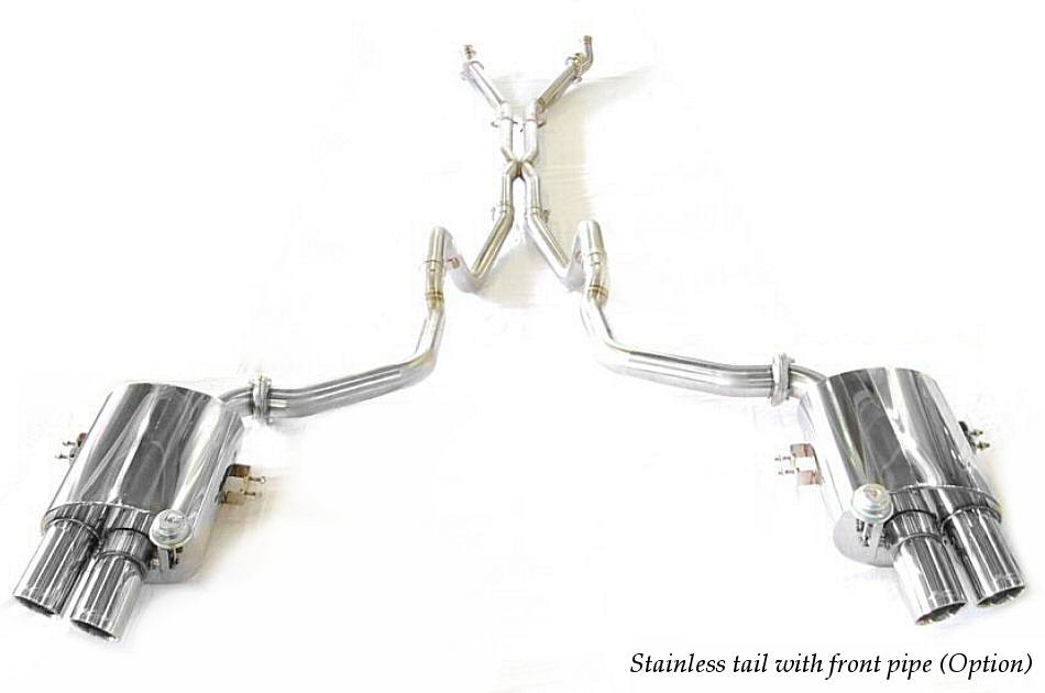 KREISSIEG CAT-BACK F1 SOUND VALVETRONIC EXHAUST SYSTEM STAINLESS STEEL BILLET FLOATING CURL TAIL SANDBLASTED KSG LOGO MARK FOR FERRARI 550 MARANELLO F550-01-STAINLESSBILLET-MARANELLO