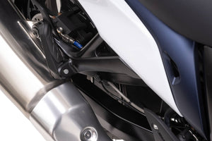 PLOT SWAGE-LINE PRO REAR BRAKE HOSE KIT RED AND BLUE ALUMINUM FITTINGS BLACK SMOKE HOSE FOR SUZUKI HAYABUSA SAPB554R