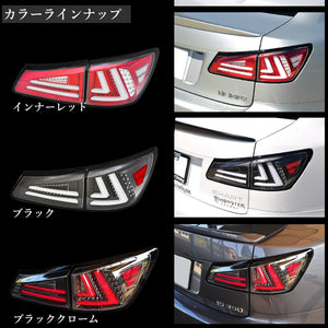 78WORKS HIGH BRIGHTNESS LED CURRENT LOOK FIBER LED TAIL V1 CLEAR FOR LEXUS 20 SERIES IS ISF J126-CL
