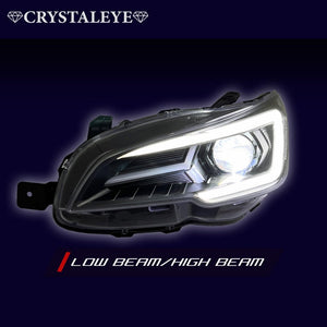 CRYSTAL EYE LAMBO STYLE LED HEADLIGHTS VAB VAG VM4 VMG FOR SUBARU WRX STI S4 LEVORG J318BK