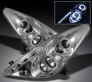 CRYSTAL EYE LED SQUID RING PROJECTOR HEADLIGHT V4 (CHROME) FOR TOYOTA CELICA ZZT230  S094CR