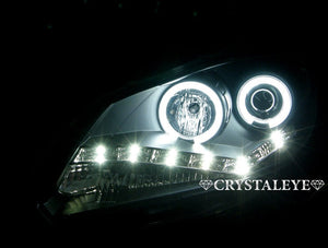 CRYSTAL EYE CCFL SQUID RING PROJECTOR HEADLIGHT (BLACK TYPE FOR HALOGEN VEHICLES) FOR HONDA FREED GB3 4 HALOGEN CAR S118BK
