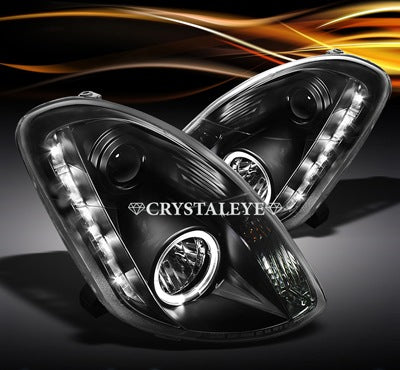 CRYSTAL EYE CULLING PROJECTOR HEADLIGHTS (BLACK) FOR NISSAN SKYLINE SEDAN V35 S092BK