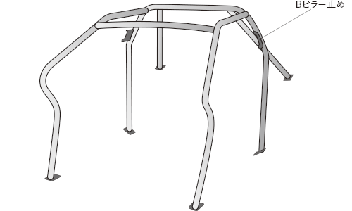OKUYAMA DASH ROLL CAGE STEEL 6P For MITSUBISHI LANCER EVOX CZ4A 709-329-0
