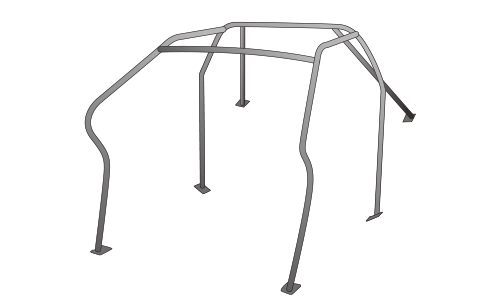 OKUYAMA OKUYAMA ROLL CAGE STEEL 6P For VOLKSWAGEN GOLF V GTI 1KAXX 709-723-0