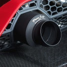 POWER CRAFT HYBRID EXHAUST MUFFLER SYSTEM BLACK UPPER TAIL FOR LAMBORGHINI AVENTADOR SVJ ULTIMAE P-LA1040101-BKUPT