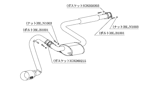 KAKIMOTO RACING EXHAUST KAKIMOTO.R FOR DAIHATSU MOVE L602S L600S  DS301