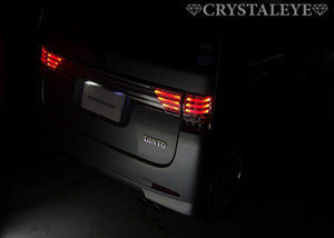 CRYSTAL EYE FIBER LED TAIL V3 + CENTER GARNISH SET CLEAR TYPE FOR DAIHATSU TANTO CUSTOM L375S L385S J124CLVCCL