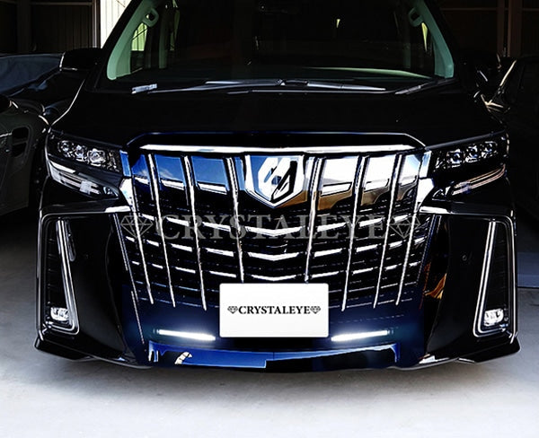 CRYSTAL EYE FIBER LED DAY LAMP HIGH BRIGHTNESS LED DAY LIGHT THIN TYPE HARNESS SET FOR TOYOTA ALPHARD 30 KOUKI E022DL