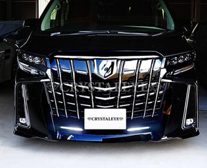 CRYSTAL EYE FIBER LED DAY LAMP HIGH BRIGHTNESS LED DAY LIGHT THIN TYPE HARNESS SET FOR TOYOTA ALPHARD 30 KOUKI E022DL