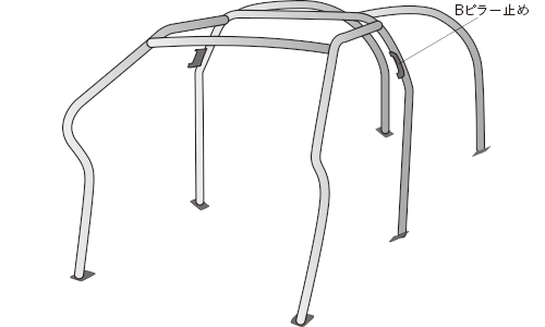 OKUYAMA DASH ROLL CAGE STEEL 6P  For TOYOTA AQUA NHP10 710-058-0