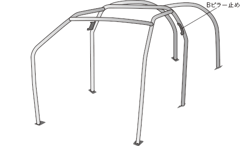 OKUYAMA INNER ROLL CAGE 6P  For TOYOTA YARIS MXPA10 710-061-1