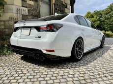 LEMS DRY CARBON REAR UNDER SPLITTER LEFT AND RIGHT SET CLEAR PAINT FOR LEXUS GSF L639-2