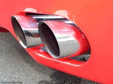 KREISSIEG F1 SOUND VALVETRONIC EXHAUST SYSTEM TITANIUM FLOATING CURL TAIL SANDBLASTED KSG LOGO MARK FOR FERRARI F50 F50-01-TITANIUM