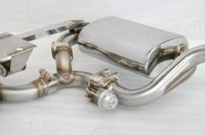 KREISSIEG FIRST CAT-BACK F1 SOUND VALVETRONIC EXHAUST SYSTEM TITANIUM FLOATING CURL TAIL SANDBLASTED KSG LOGO MARK 5SP EARLY MODEL FOR PORSCHE 987 BOXSTER ZENKI  P987B-01-TITANIUM-5SP