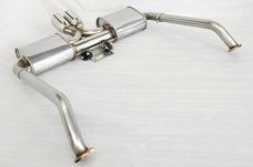 KREISSIEG FIRST CAT-BACK F1 SOUND EXHAUST SYSTEM WONDERWOLF VER. STAINLESS STEEL BILLET FLOATING CURL TAIL SANDBLASTED KSG LOGO MARK PDK LATE MODEL FOR PORSCHE 987 BOXSTER KOUKI  P987BL-06-STAINLESSBILLET-PDK