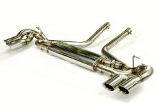 KREISSIEG CAT-BACK F1 SOUND EXHAUST SYSTEM WONDERWOLF VER. STAINLESS STEEL BILLET FLOATING CURL TAIL SANDBLASTED KSG LOGO MARK S MODEL FOR PORSCHE 957 CAYENNE S  PCAYT-06-STAINLESSBILLET-S